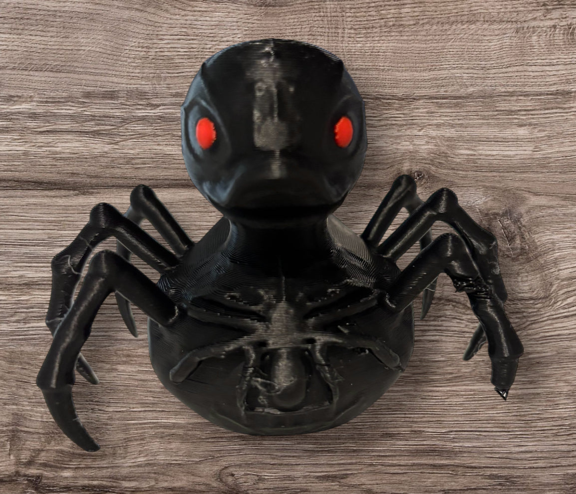 3D printed 3" Halloween Spider - Black / Red