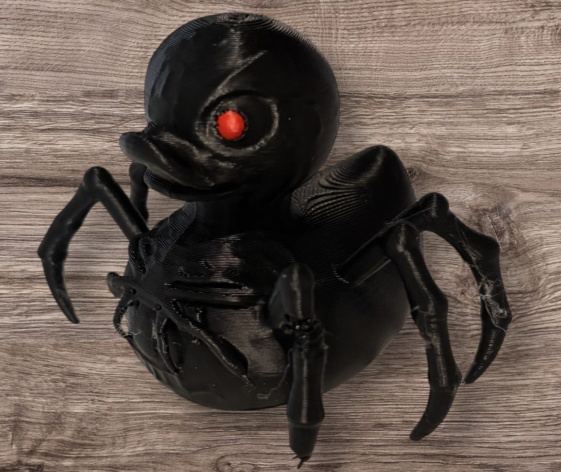 3D printed 3" Halloween Spider - Black / Red