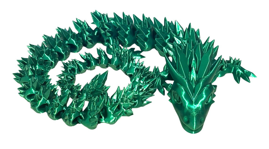 3D printed 24" Crystal Dragon - Candy Green