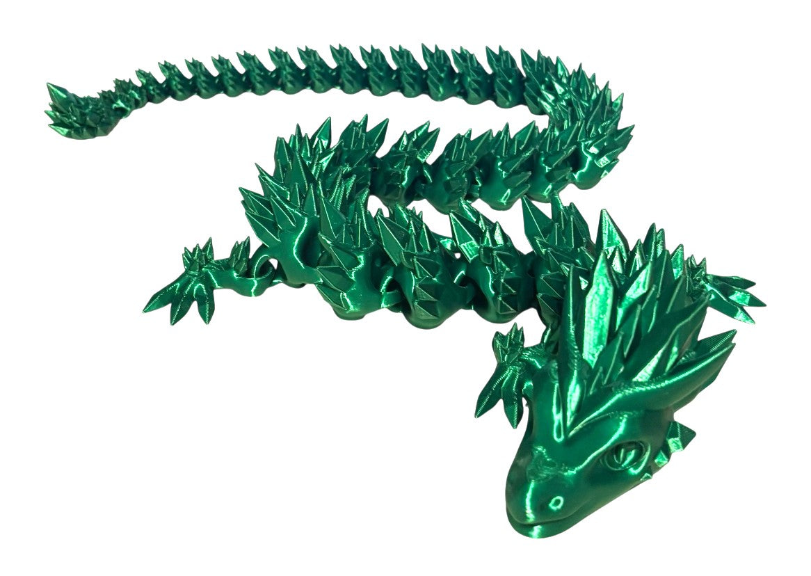3D printed 24" Crystal Dragon - Candy Green
