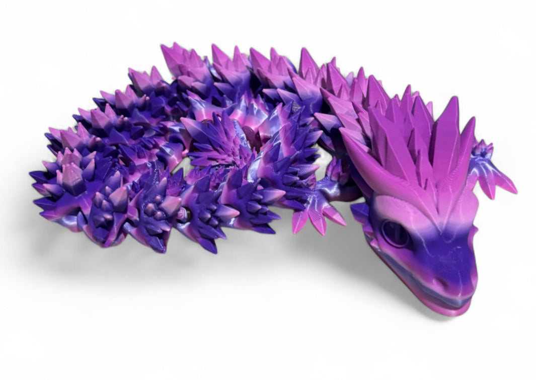 3D printed 24" Crystal Dragon - Rainbow 03