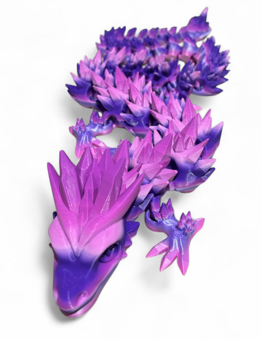 3D printed 24" Crystal Dragon - Rainbow 03