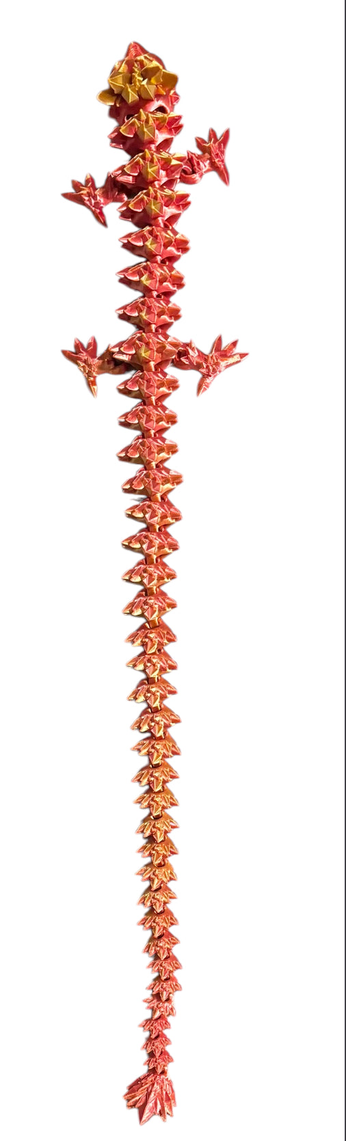 3D printed 24" Crystal Dragon - Red / Gold