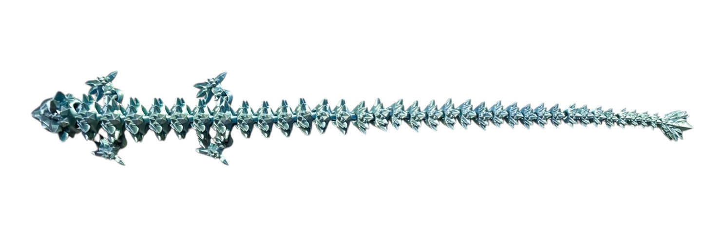 3D printed 24" Crystal Dragon - Blue / Green
