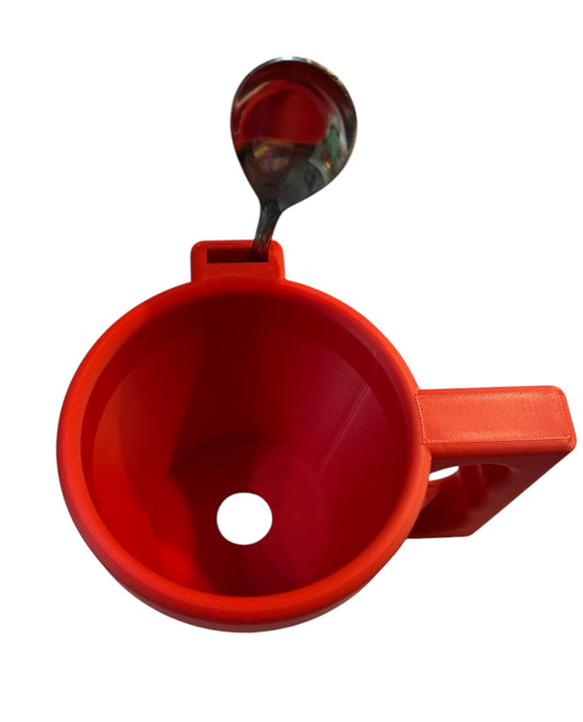 3D Printed Pint Ice Cream Holder - Red