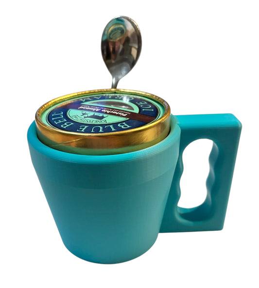 3D Printed Pint Ice Cream Holder - Turquoise