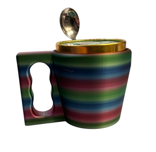3D Printed Pint Ice Cream Holder - Rainbow