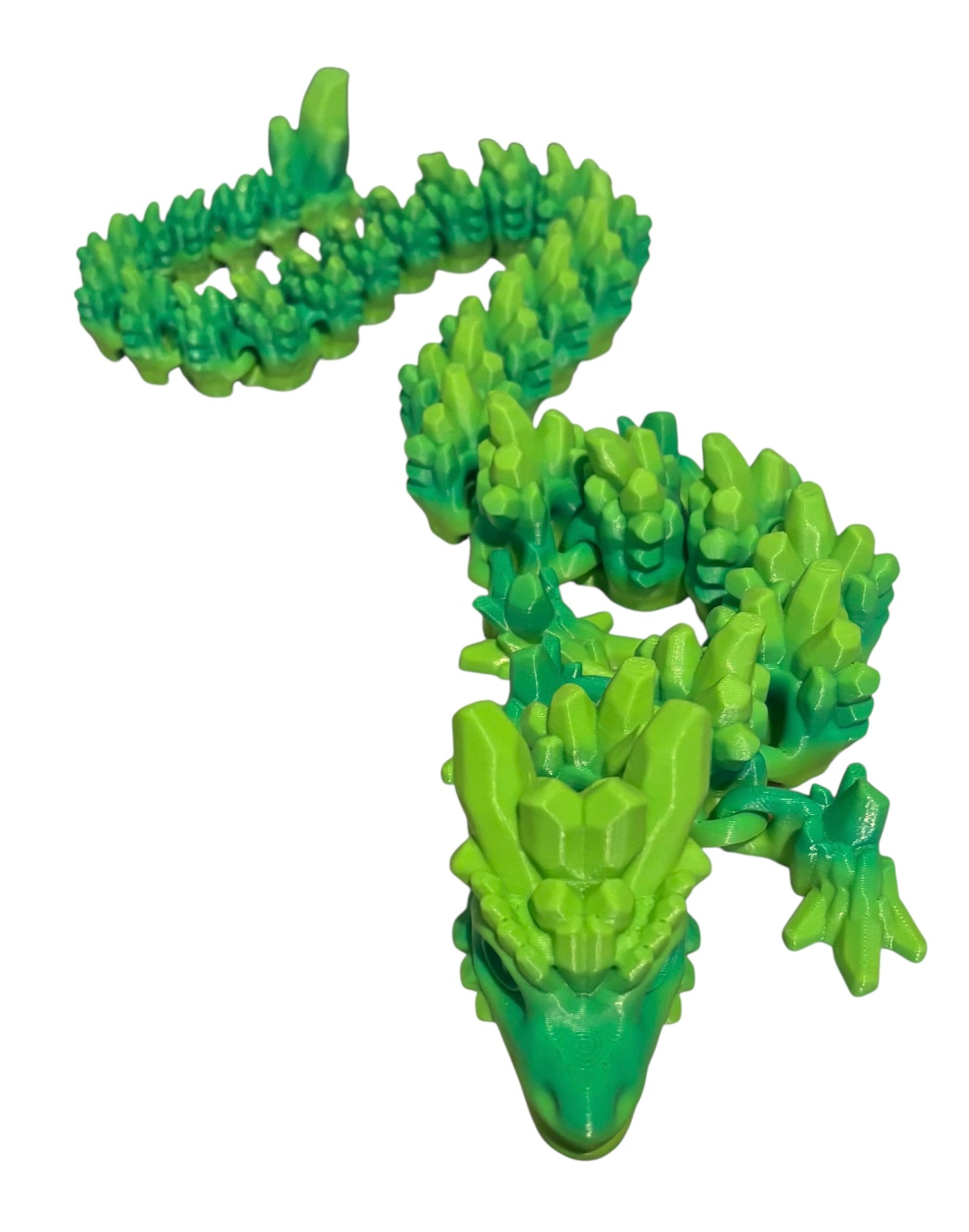 3D printed 24" Stone Dragon - Lime Green