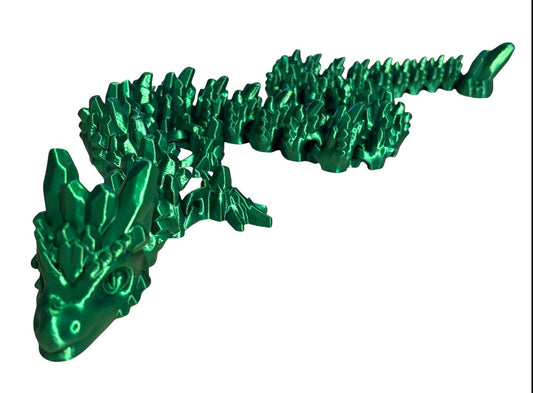 3D printed 24" Stone Dragon - Candy Green