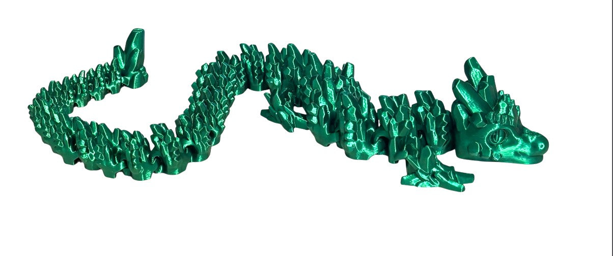 3D printed 24" Stone Dragon - Candy Green