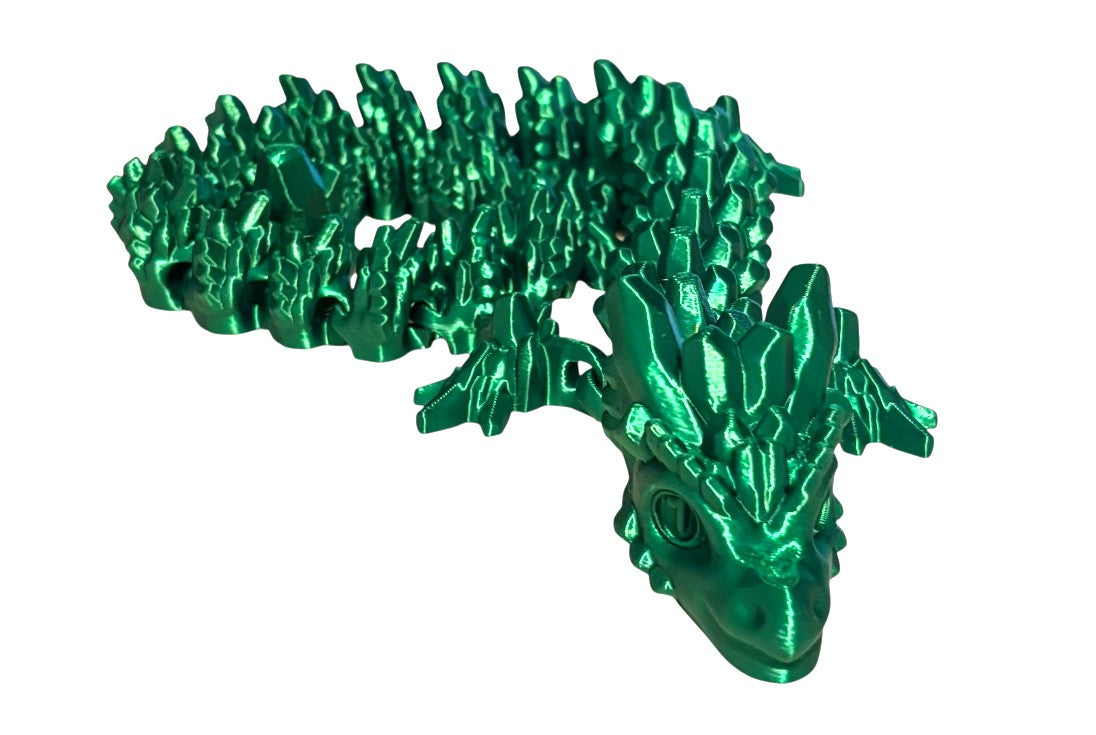 3D printed 24" Stone Dragon - Candy Green