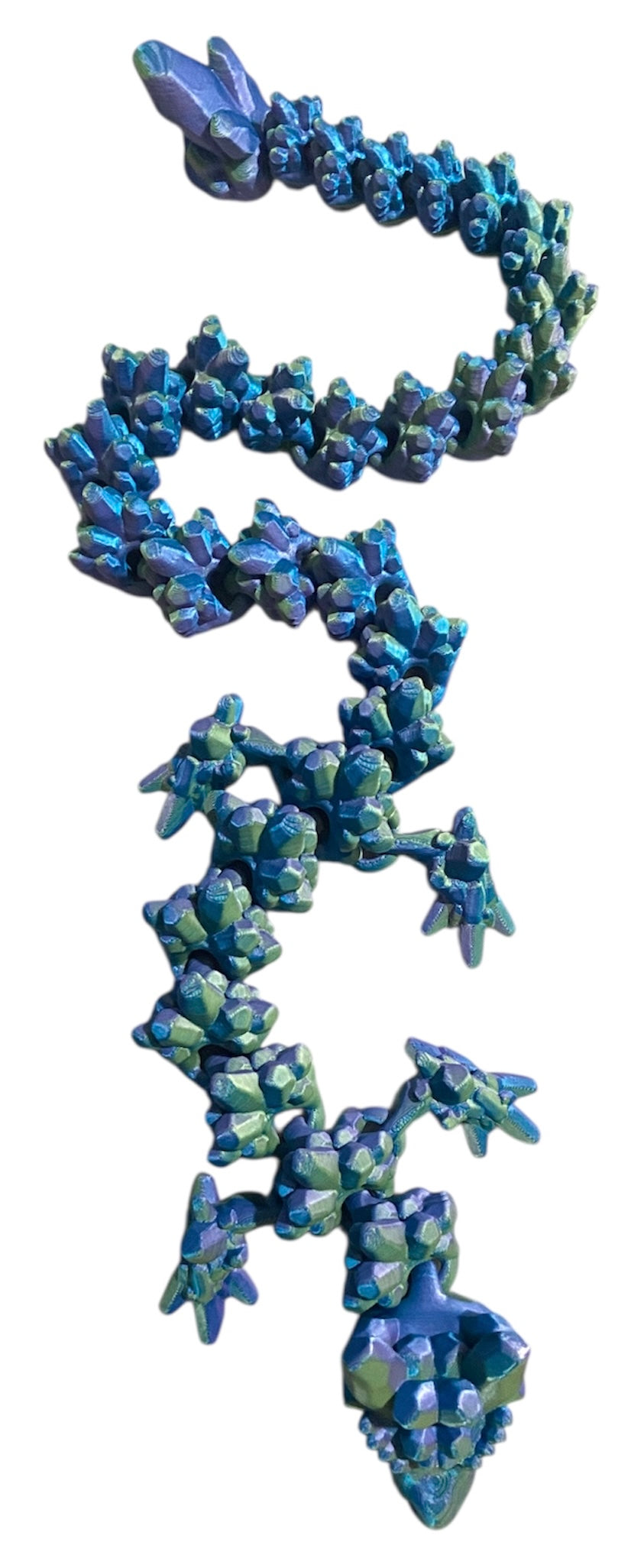 3D printed 24" Stone Dragon - Indigo