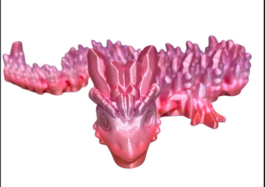 3D printed 24" Stone Dragon - Peach Blush