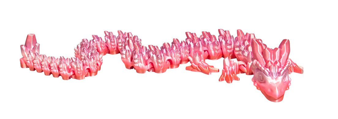 3D printed 24" Stone Dragon - Peach Blush