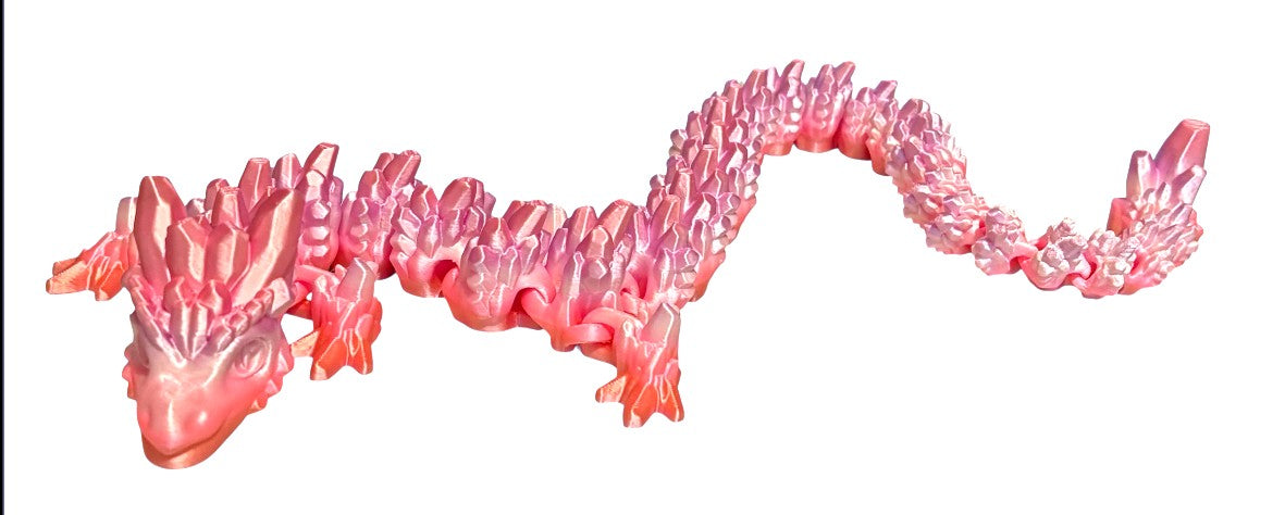 3D printed 24" Stone Dragon - Peach Blush