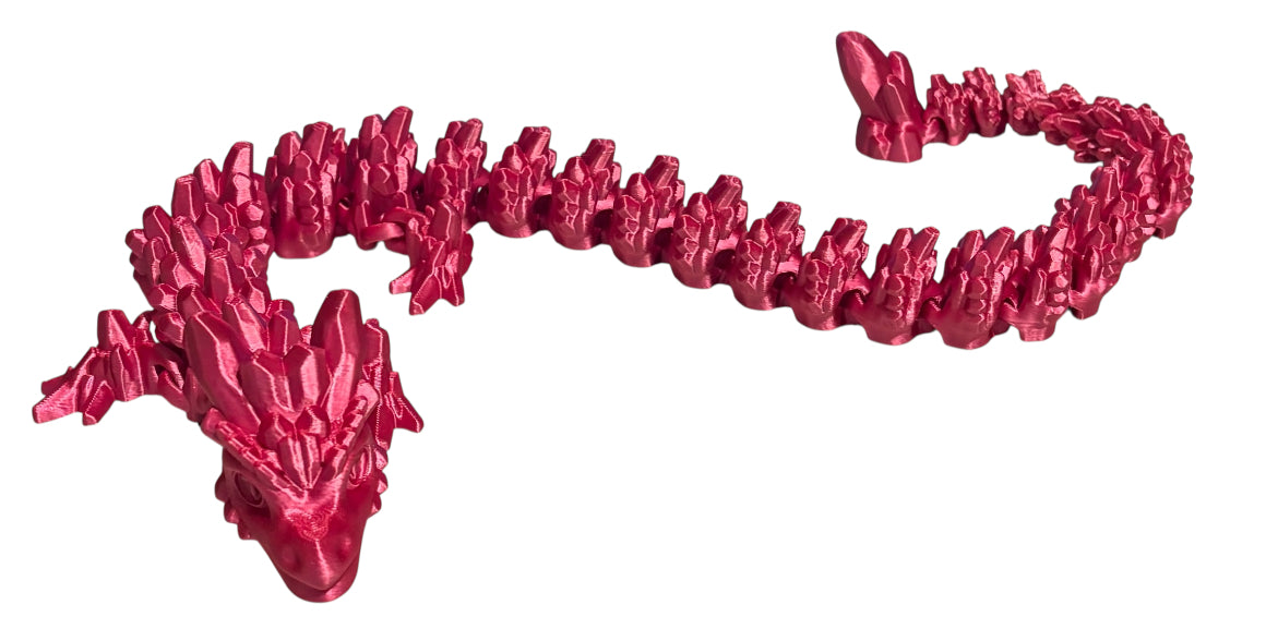 3D printed 24" Stone Dragon - Rose