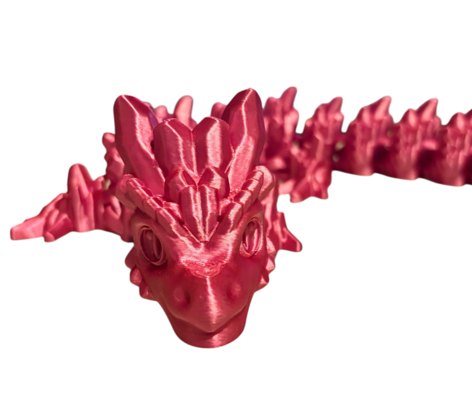 3D printed 24" Stone Dragon - Rose