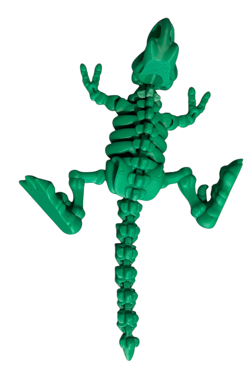 3D printed 10" Flexi T-Rex Skeleton - Green