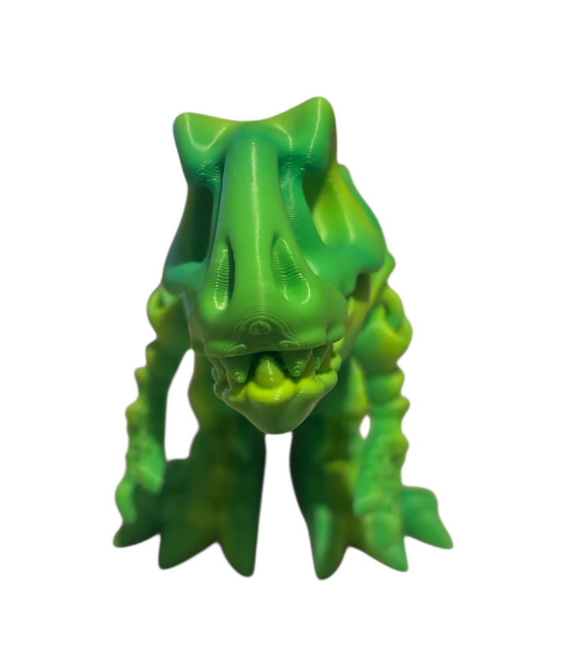 3D printed 10" Flexi T-Rex Skeleton - Mint Lime