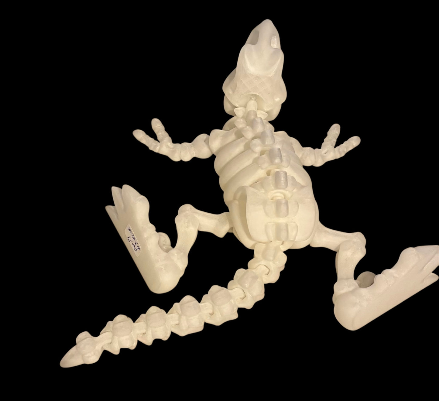3D printed 7" Flexi T-Rex Skeleton - Natural/Clear