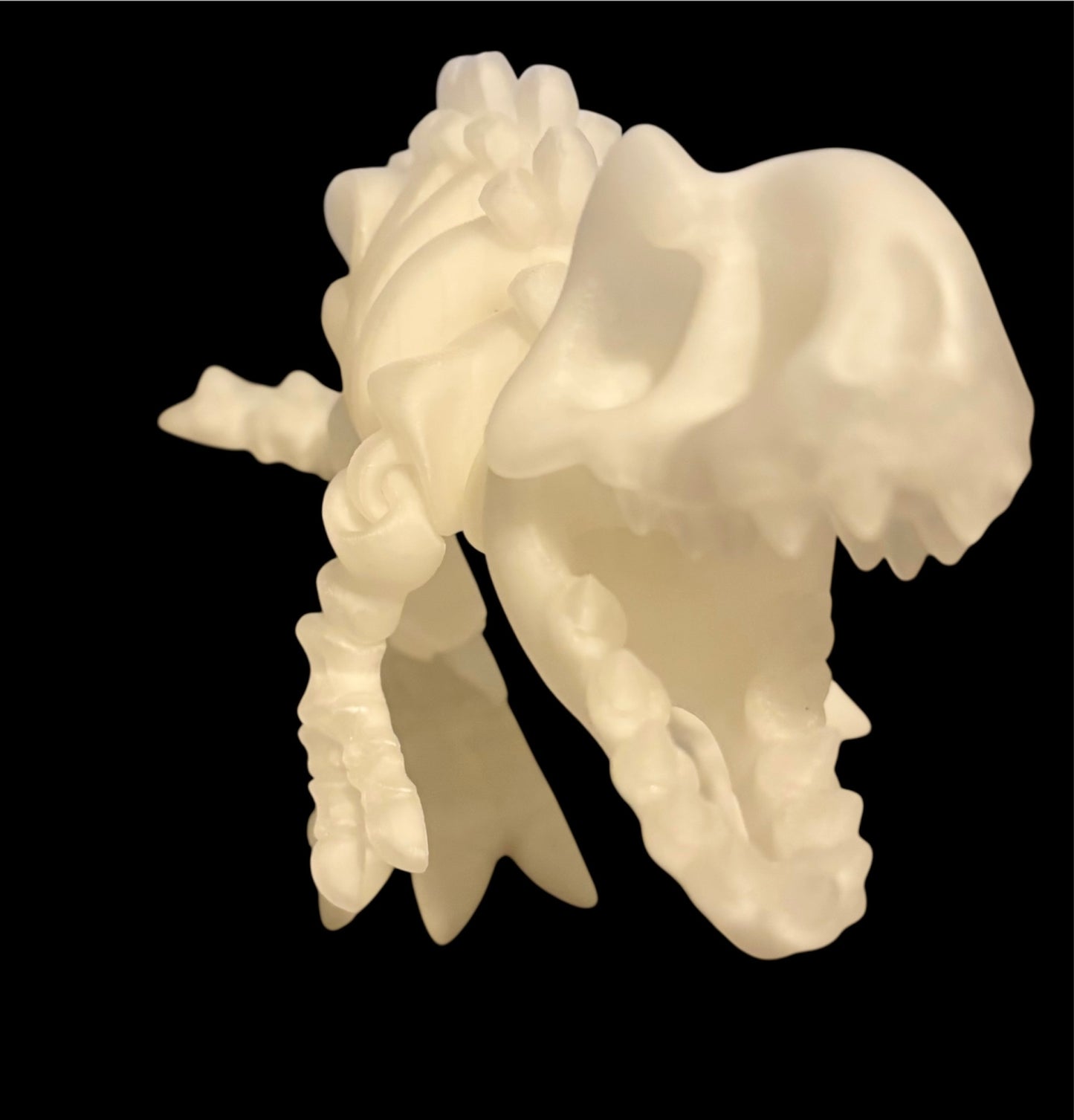 3D printed 7" Flexi T-Rex Skeleton - Natural/Clear
