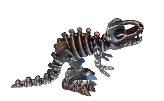 3D printed 10" Flexi T-Rex Skeleton - Silk Steady