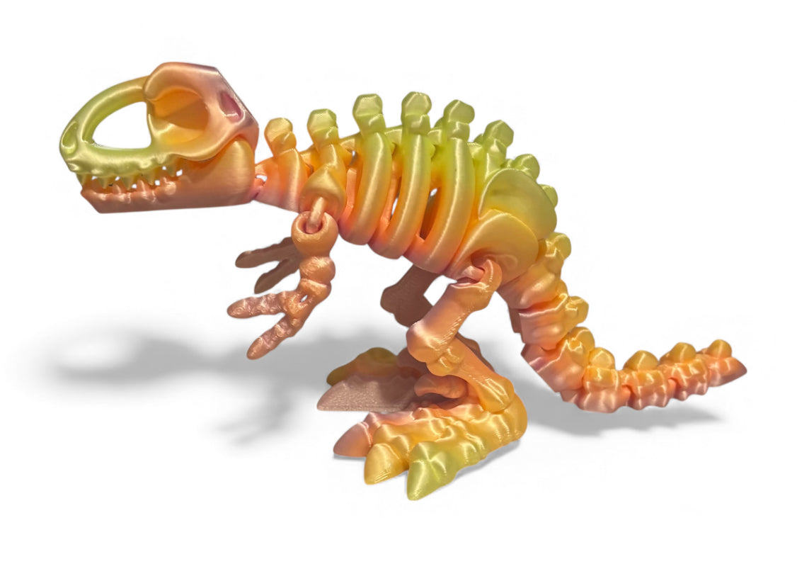 3D printed 10" Flexi T-Rex Skeleton - Candy