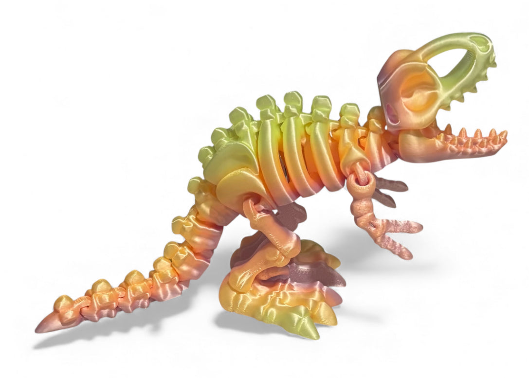 3D printed 10" Flexi T-Rex Skeleton - Candy