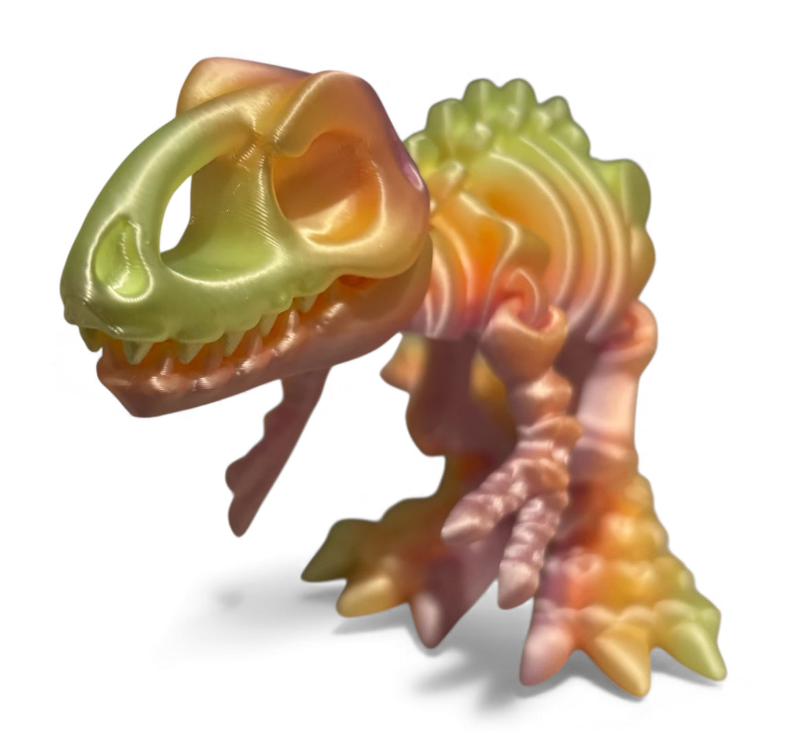 3D printed 10" Flexi T-Rex Skeleton - Candy