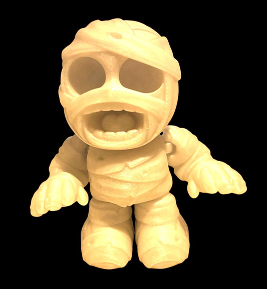 3D printed 4-1/2" Mummy - Glow in the Dark