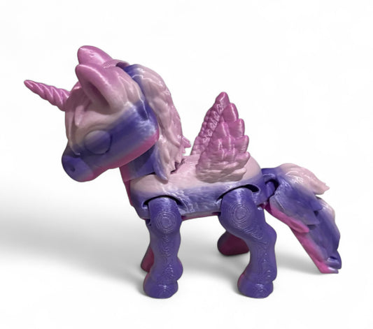 3D printed 3-1/2" Alicorn Rainbow 03