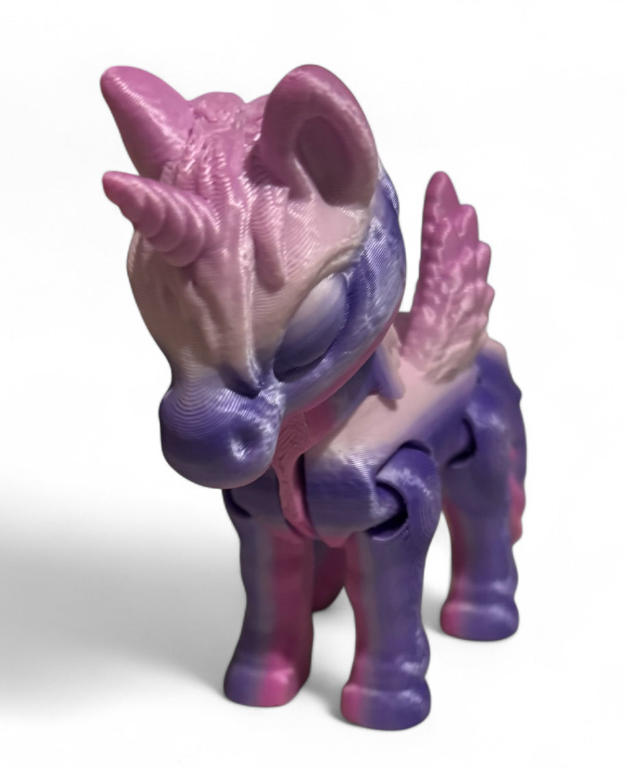 3D printed 3-1/2" Alicorn Rainbow 03