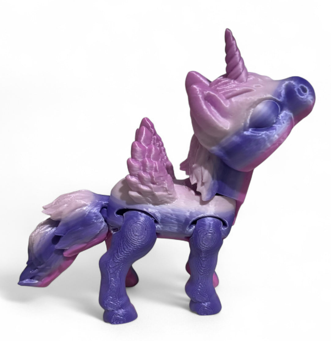 3D printed 3-1/2" Alicorn Rainbow 03