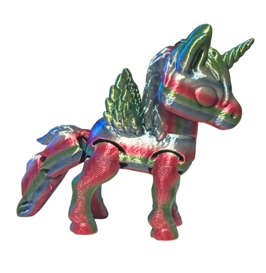 3D printed 8" Alicorn - Rainbow 06