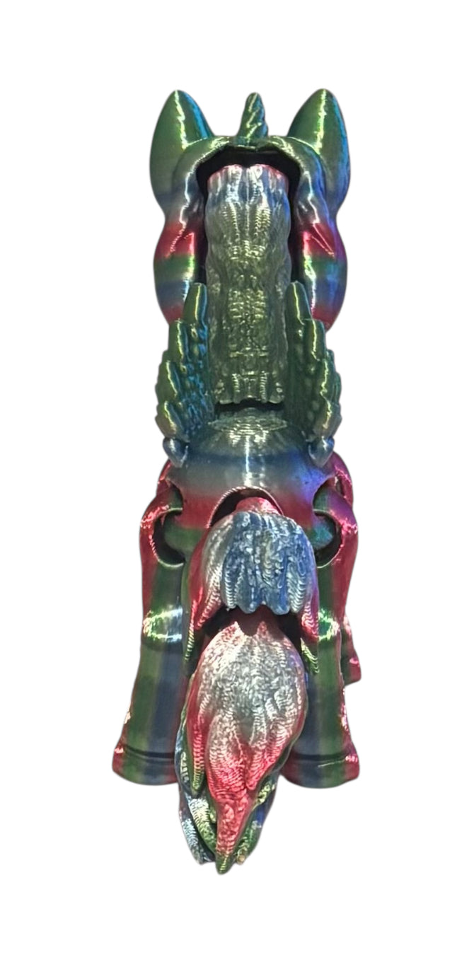 3D printed 8" Alicorn - Rainbow 06