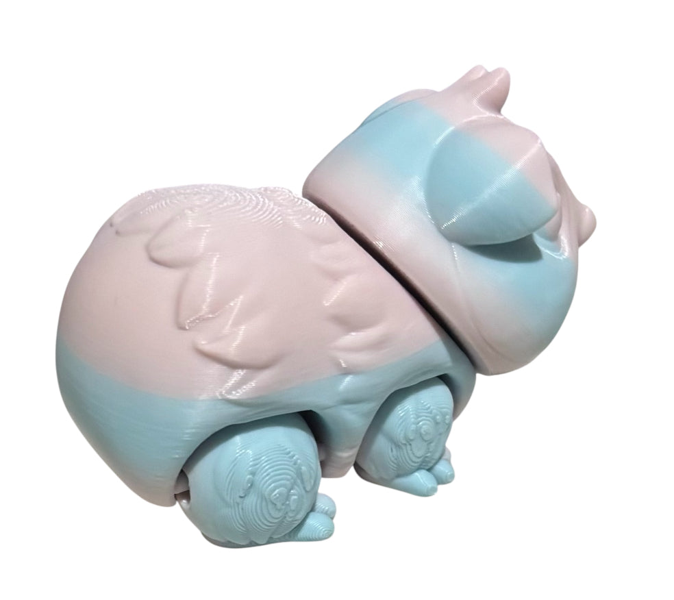 3D printed 3" Guinea Pig - Cotton Candy