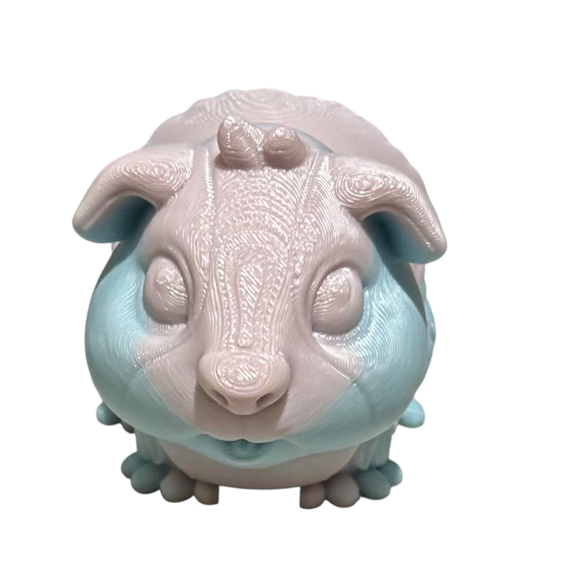 3D printed 3" Guinea Pig - Cotton Candy