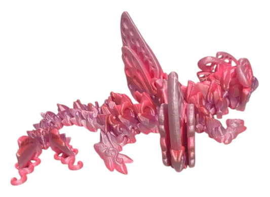 3D printed 13" Baby Butterfly Dragon - Peach Blush