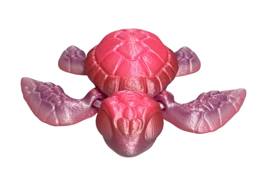 3D printed 4-1/2" Sea Turtle - Peach Blush