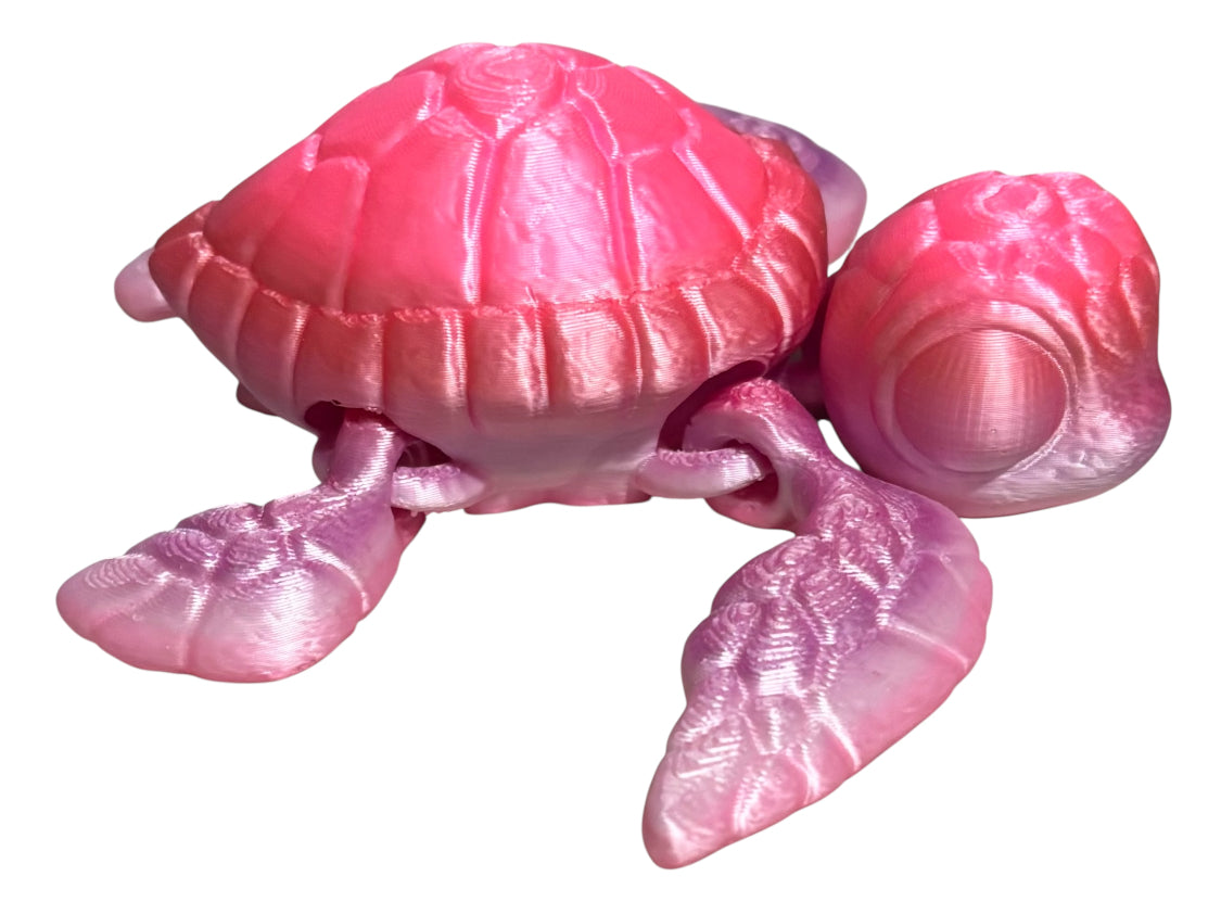 3D printed 4-1/2" Sea Turtle - Peach Blush