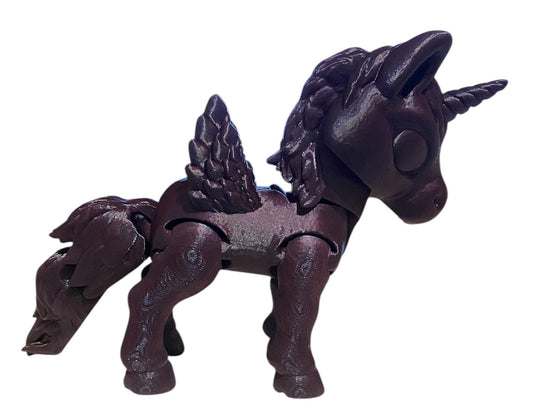 3D printed 3-1/2" Alicorn Purple Galaxy