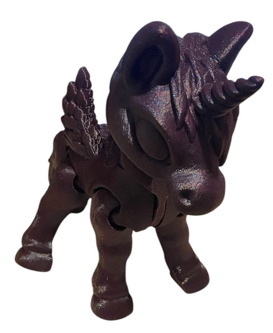 3D printed 8" Alicorn - Purple Galaxy
