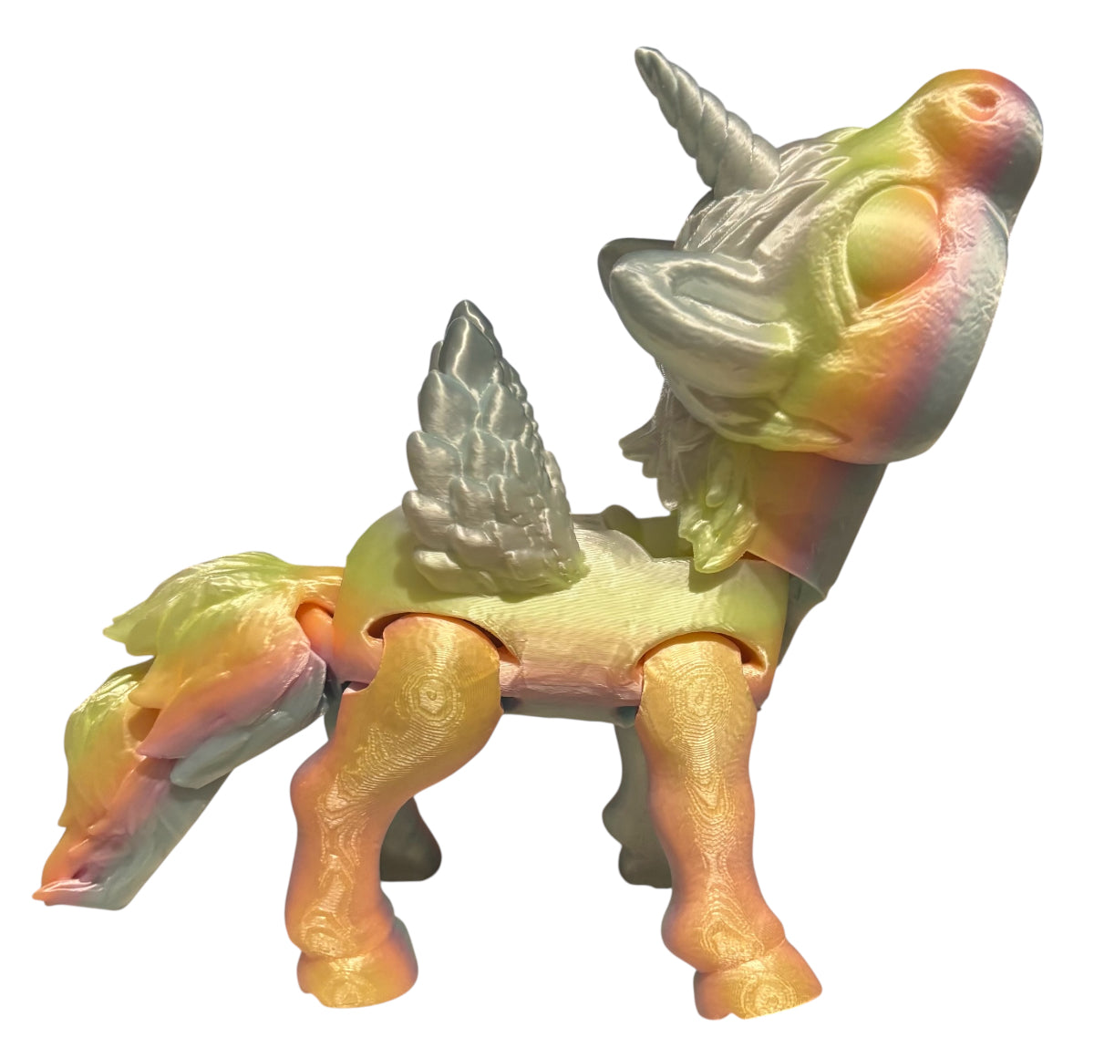 3D printed 8" Alicorn - Candy