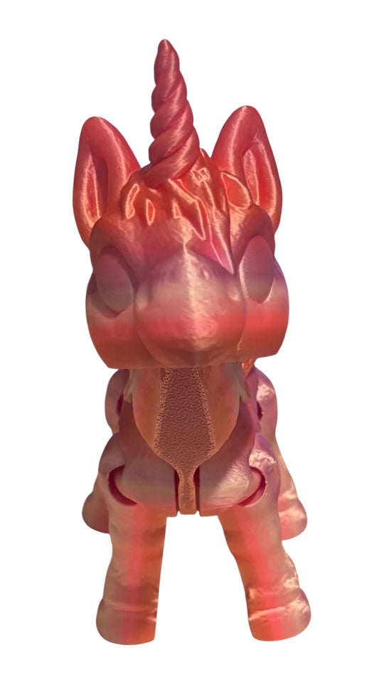 3D printed 8" Alicorn - Peach Blush