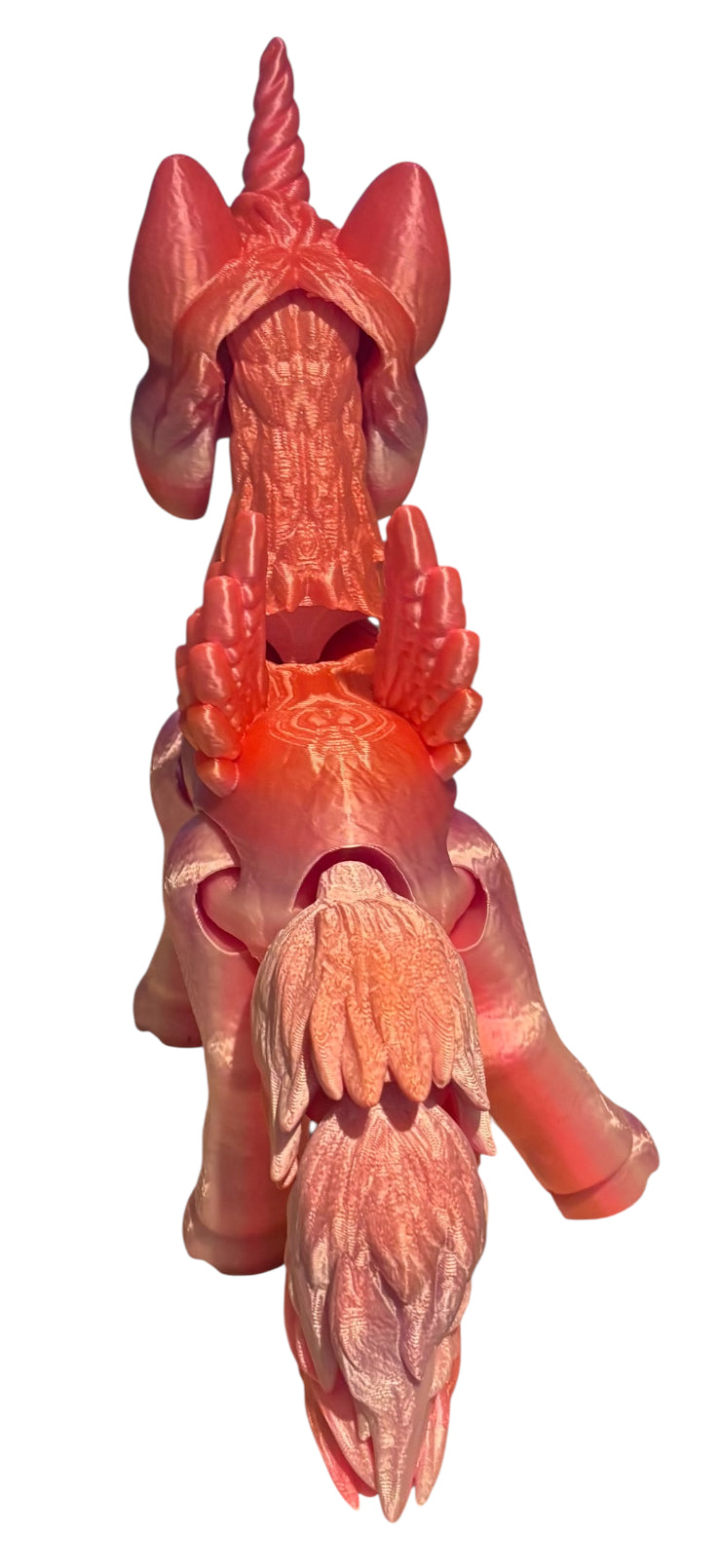 3D printed 8" Alicorn - Peach Blush