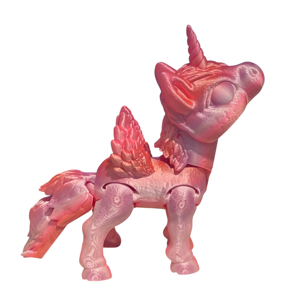 3D printed 8" Alicorn - Peach Blush