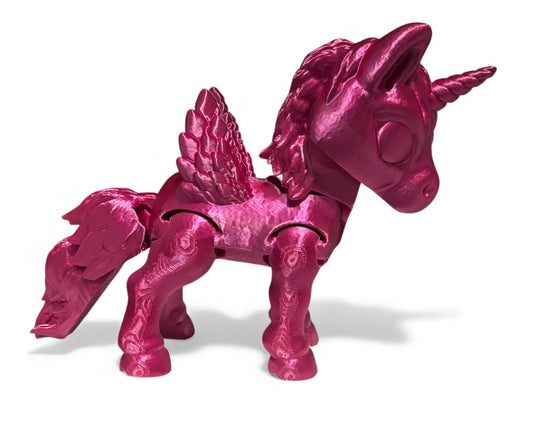 3D printed 8" Alicorn - Rose