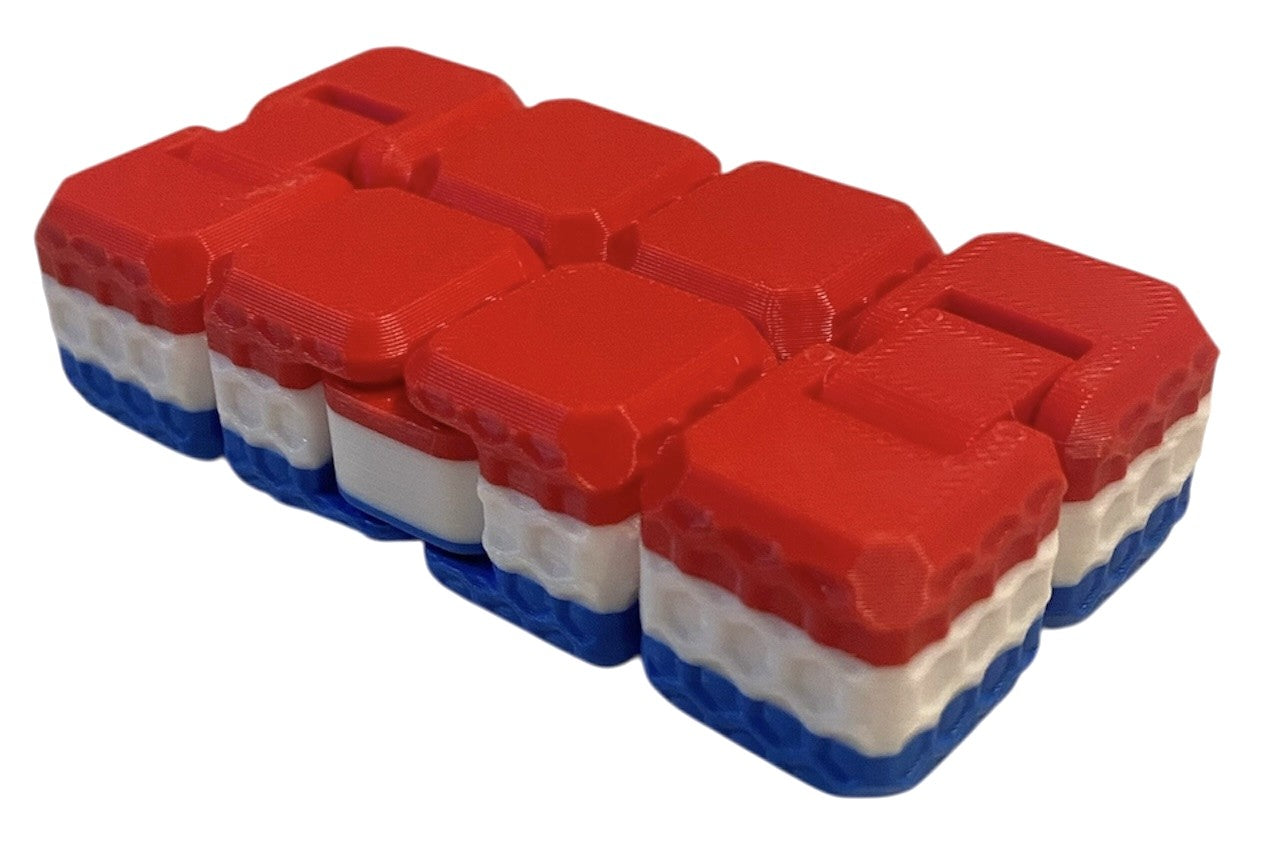 Fidget Cube - Red/White/Blue