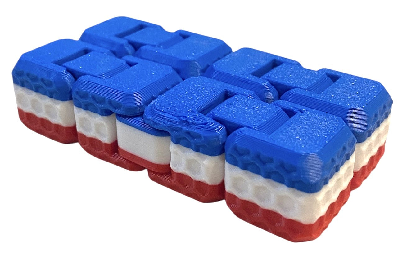 Fidget Cube - Red/White/Blue