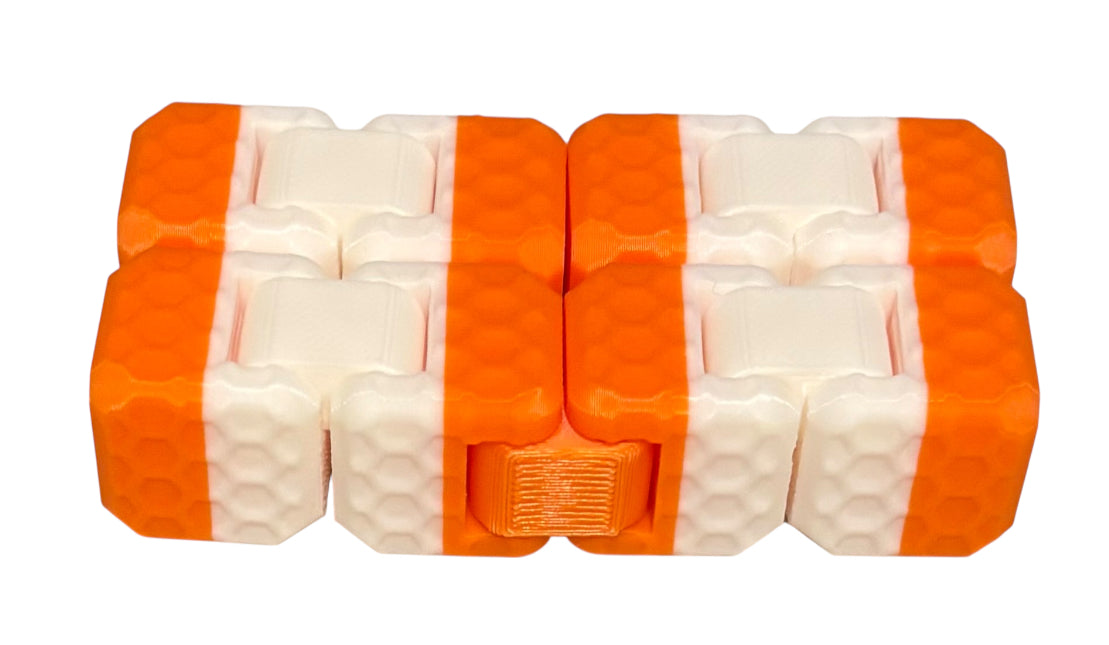 Fidget Cube - White / Orange